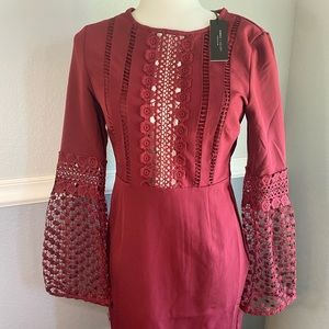 Romeo + Juliet Couture Dress Burgundy Sz M NWT